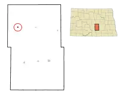 Location of Tuttle, North Dakota