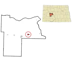 Location of Hazen, North Dakota