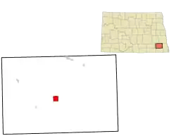 Location of Lisbon, North Dakota