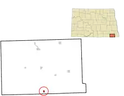 Location of Havana, North Dakota