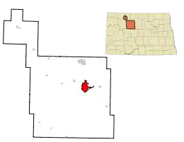 Location in Ward County, North Dakota