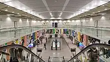 Symmetrical view of Buangkok island platform