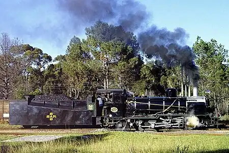 Franco-Belge-built no. NG124 at Van Stadens station, 8 April 1985