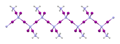 Infinite NI3·NH3 chain in the crystal structure