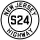 Route S24 marker