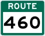 Route 460 marker