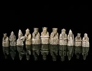 Selection of chessmen at NMS