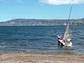 Dinghy and the bridge.