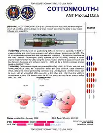 COTTONMOUTH-I – USB flash drive implant