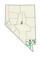 Nevada's three congressional districts