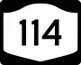 New York State Route 114 marker