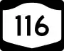 New York State Route 116 marker