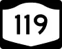 New York State Route 119 marker