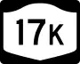 New York State Route 17K marker