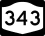 New York State Route 343 andConnecticut Route 343 marker