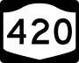 New York State Route 420 marker