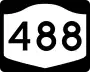 New York State Route 488 marker