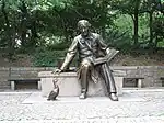 Statue in Central Park, New York commemorating Andersen and The Ugly Duckling