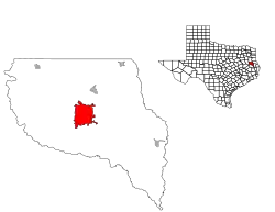 Location of Nacogdoches, Texas within Nacogdoches County