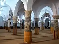 The An-Naga mosque is a 1610 reconstruction of a 10th-century mosque, it has original richly decorated Roman capitals crowning the forest of columns in its multi-domed hall.