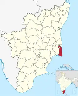 Location in Tamil Nadu