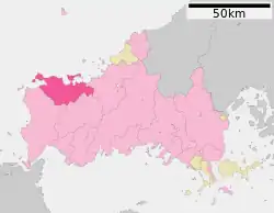 Location of Nagato