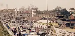 Aerial view of Naharkatia near Tuesday Market