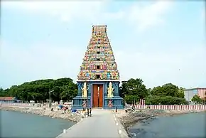 Raja Gopuram of Nainativu Nagapooshani Amman Temple.