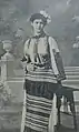 Female folk dress from Toplice, late 19th and early 20th century, Magazine "Bosna", Belgrade City Library, 1910.