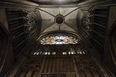 Interior of the narthex, looking up