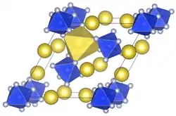 Unit cell of the compound