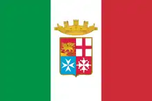 The naval ensign of Italy