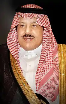 Nayef  (1934–2012)  Crown Prince and First Deputy Prime Minister  (2011–2012)Interior Minister  (1975–2012)