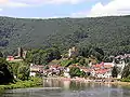 Neckarsteinach with Mittelburg (left) and Vorderburg (in the middle)