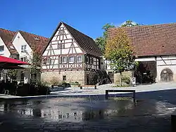 Fountain in the town center