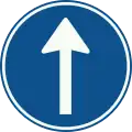 D4: Instruction to drive ahead only (formerly used )