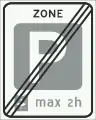 E11: End of controlled parking zone