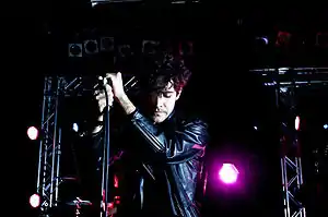 Alan Palomo of Neon Indian performing in 2011