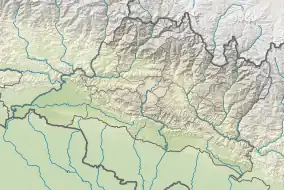 Map showing the location of Chitwan National Park