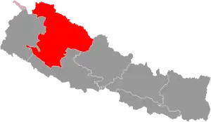 Location of Karnali Province