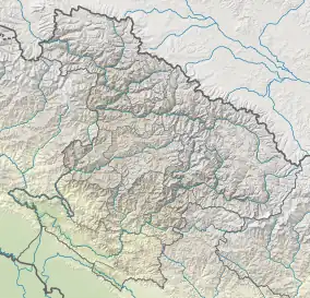 Map showing the location of Rara National Park