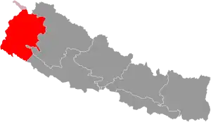 Location of Sudurpashchim Province