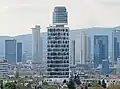 Skyline of Frankfurt with the new Henninger-Turm