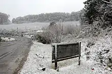 Snow in the winter of the Planalto Serrano mountain range of the state of Santa Catarina, southern Brazil.