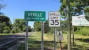 Neville corporation limit sign.