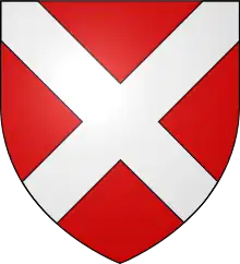 Gules a saltire argent (Neville)