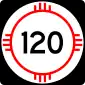 State Road 120 marker