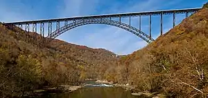 New River Gorge Bridge from Fayette Station Road