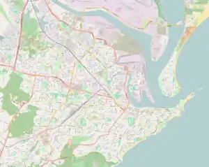 Map of the inner suburbs of Newcastle, New South Wales