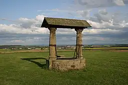 Reconstructed Roman well near Nida (the columns were found inside the well).